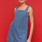 Staple the Label Cassia Denim Mini Dress Mid Blue