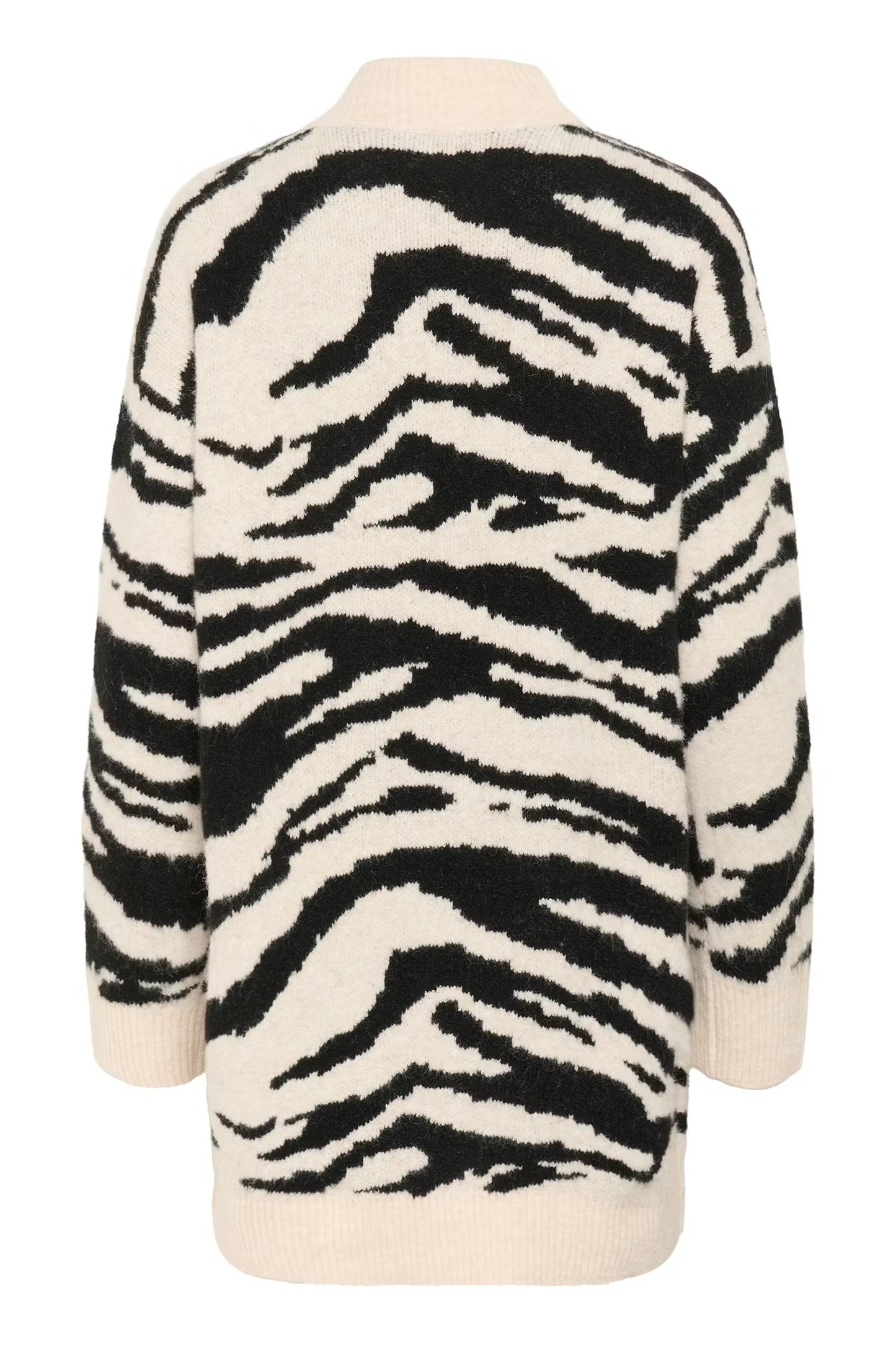 Kaffe KAsandra Knit Cardigan Turtledove / Black Animal Print