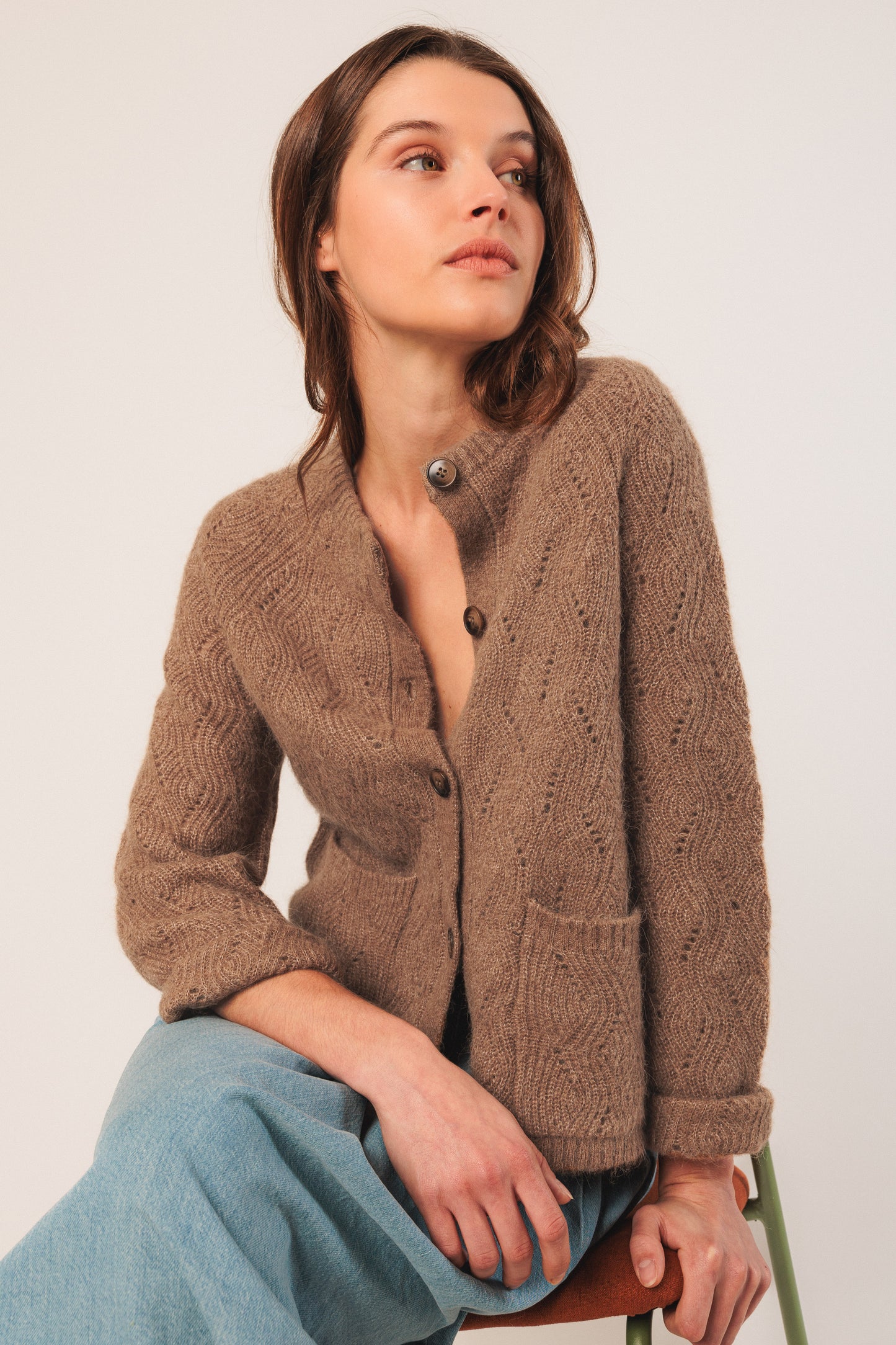 Indi and Cold Crochet Knit Cardigan