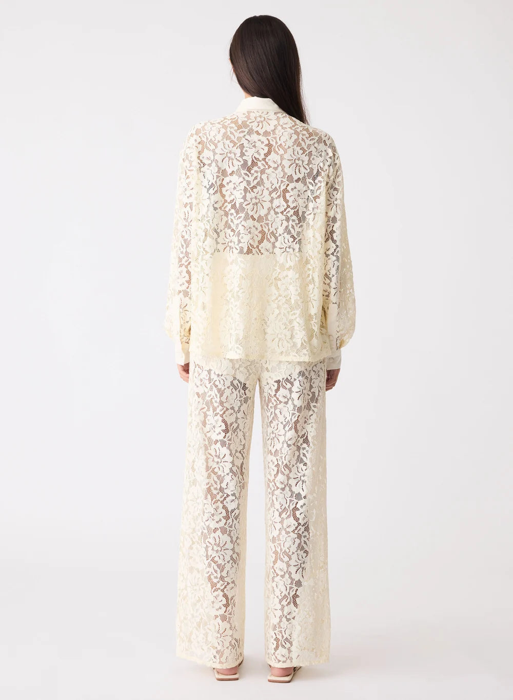 Esmaee Oasis Shirt in Ivory Lace