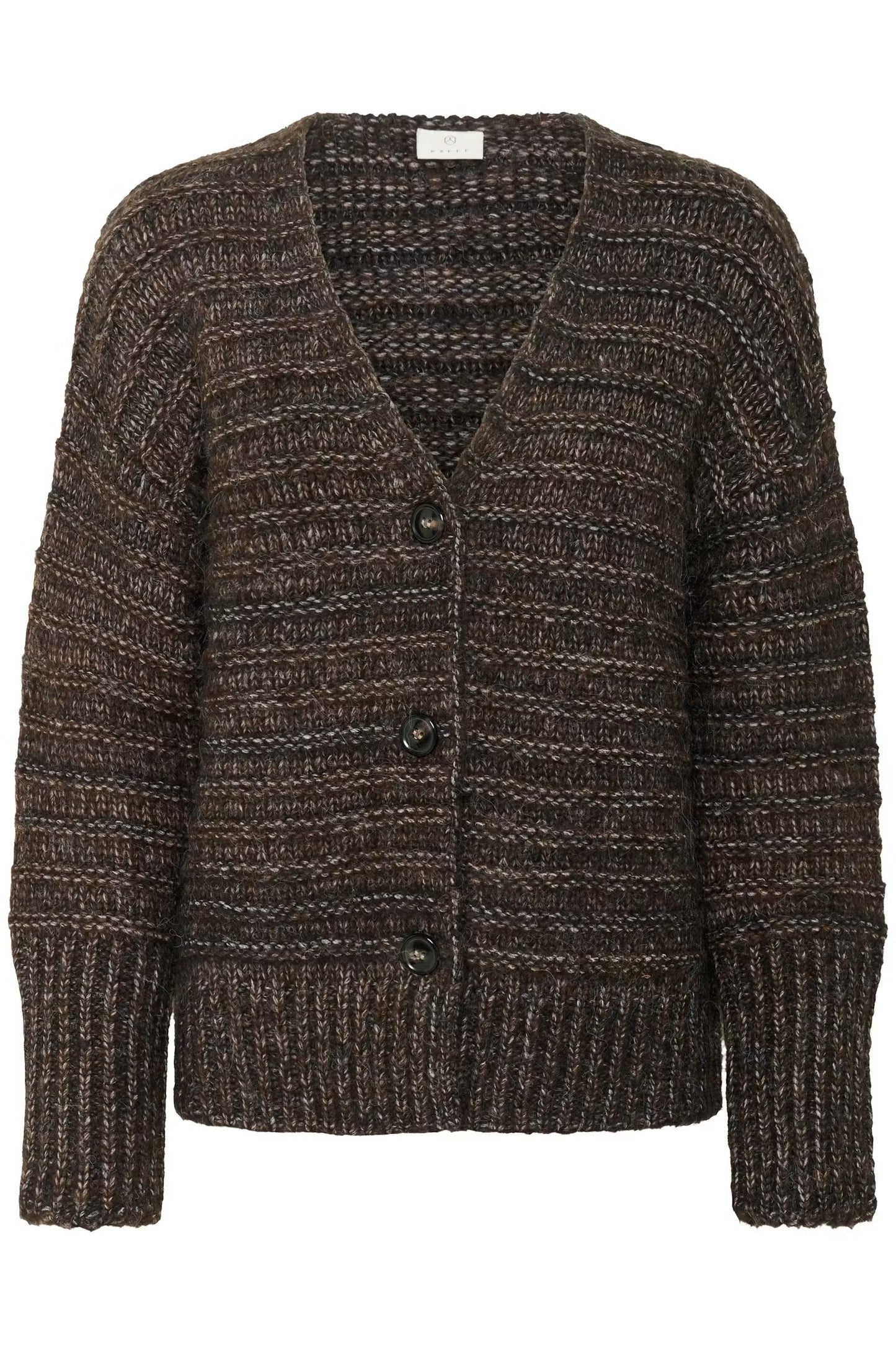 Kaffe KAmarena Knit Cardigan Black Coffee Melange