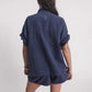 One Teaspoon Drift Short Sleeve Denim Shirt