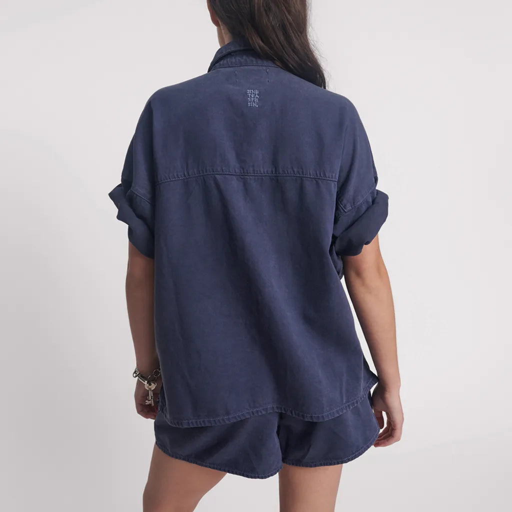 One Teaspoon Drift Short Sleeve Denim Shirt