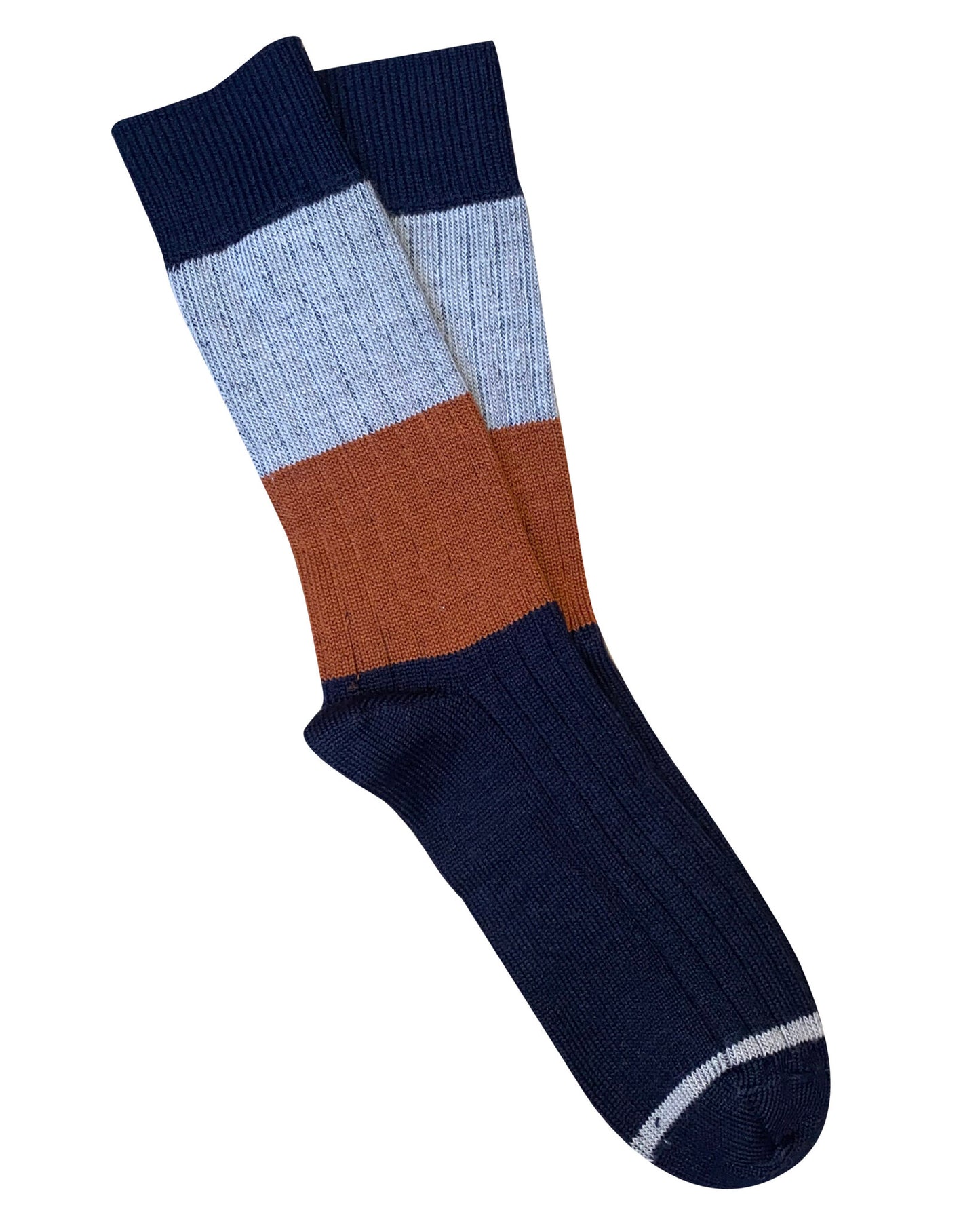 Tightology Chunky Rib Merino Wool Socks in Midnight