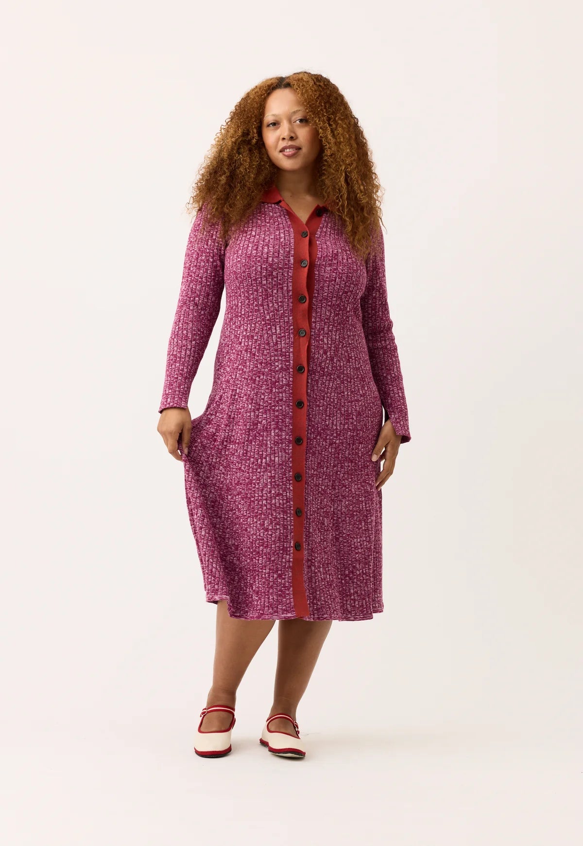 Nancybird Elara Dress in Mulberry - the tartan fox