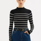 Nude Lucy Tabi Sheer Knit in Black Stripe - the tartan fox