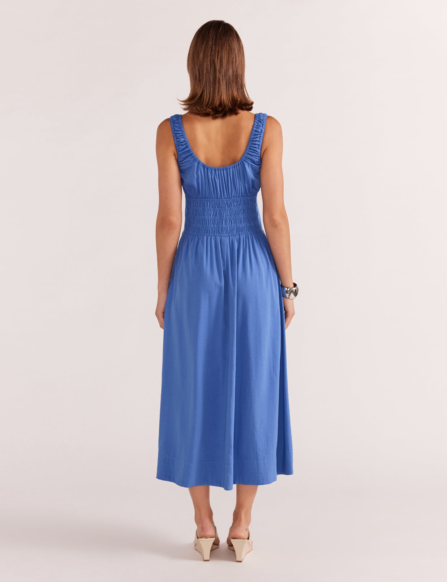 Staple the Label Demi Shirred Midi Dress