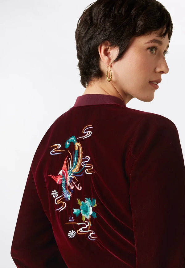 King Louie Bessie Bomber Jacket Gamine Velvet