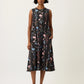 Nancybird Lidia Tie Dress in Watercolour Charcoal