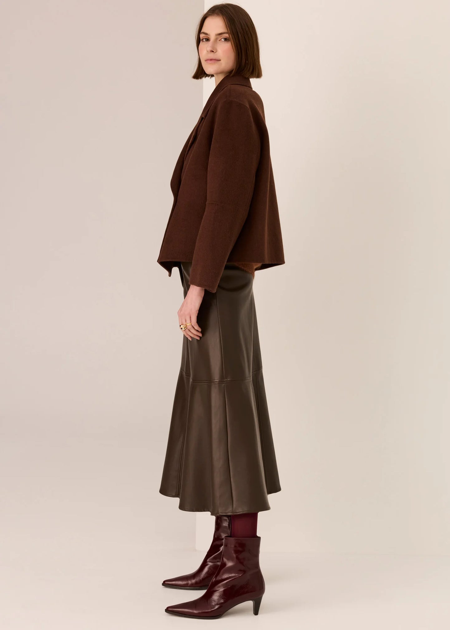 POL Cohen Cropped Wool Coat