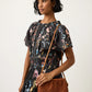 Nancybird Woven Clutch in Ochre Leather