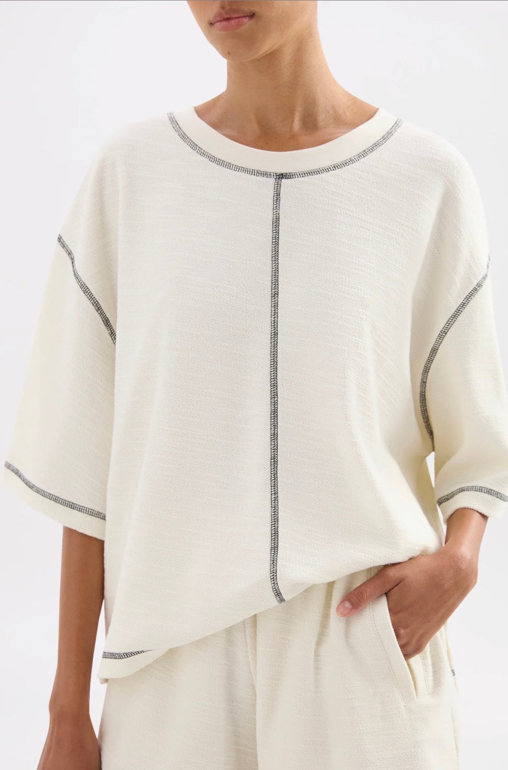 Nude Lucy Sutton Top in Salt