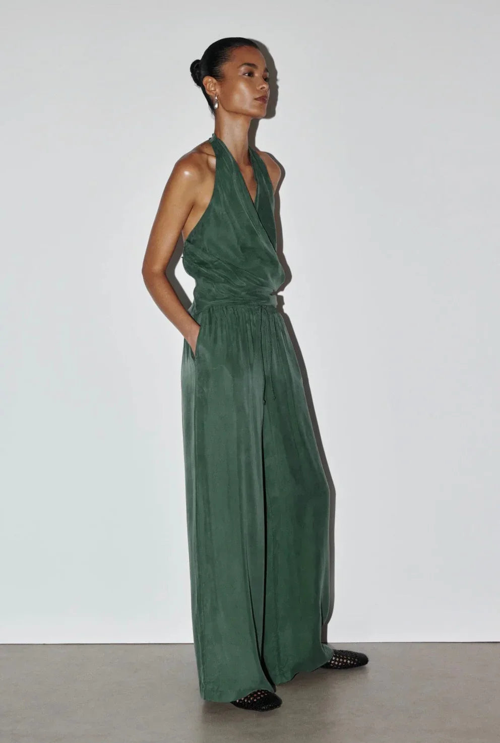 Nude Lucy Leon Cupro Pant Emerald