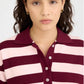 LMND Rossy Knit Polo Cherry / Soft Pink