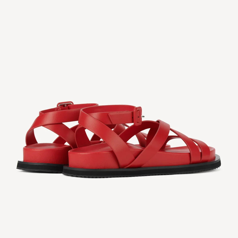 Rollie Mya Sandal in Red Leather