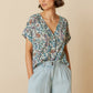 Indi and Cold Paisley Crop Shirt