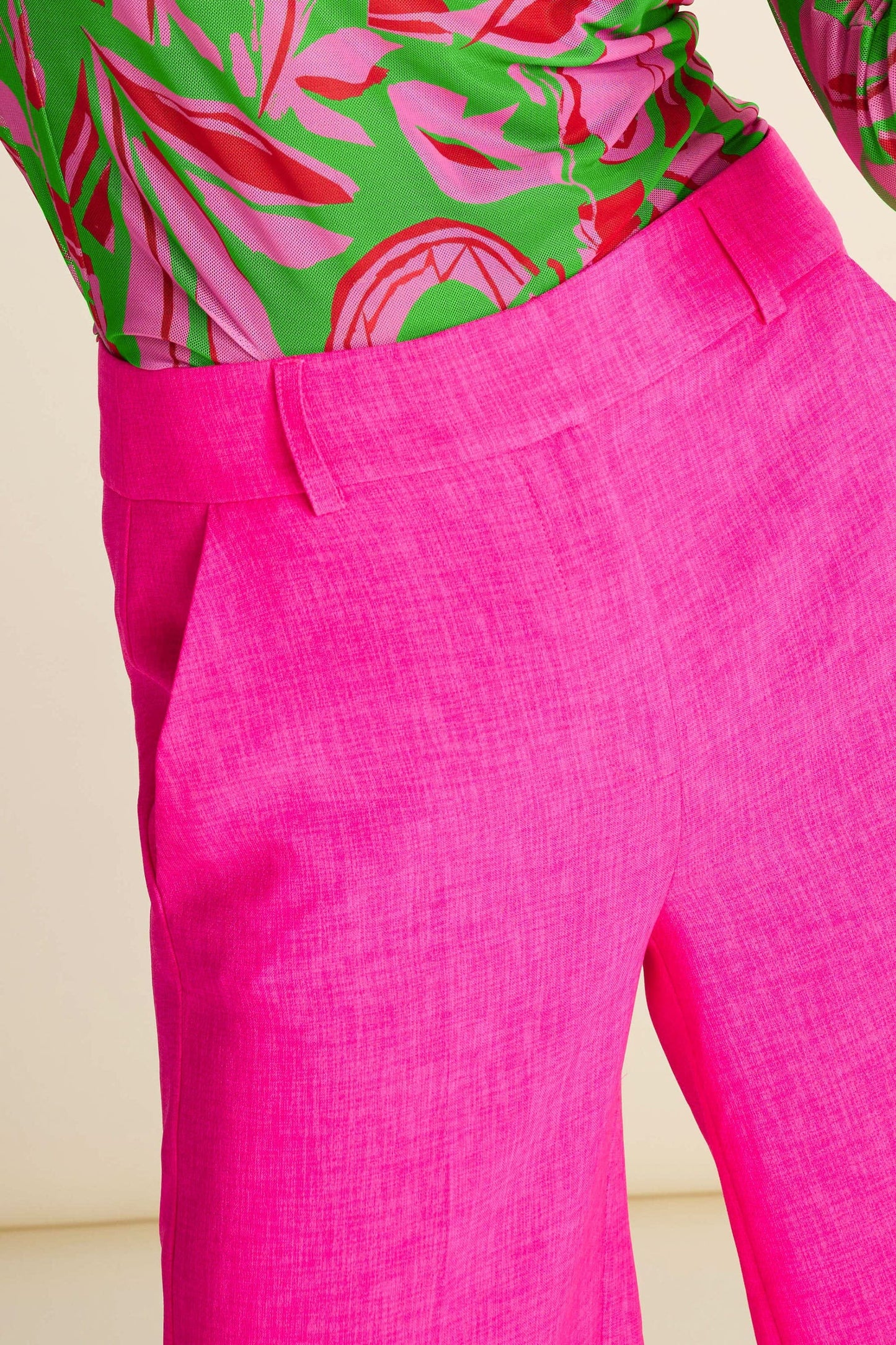 POM Amsterdam Wide Leg Pant in Pink Glow