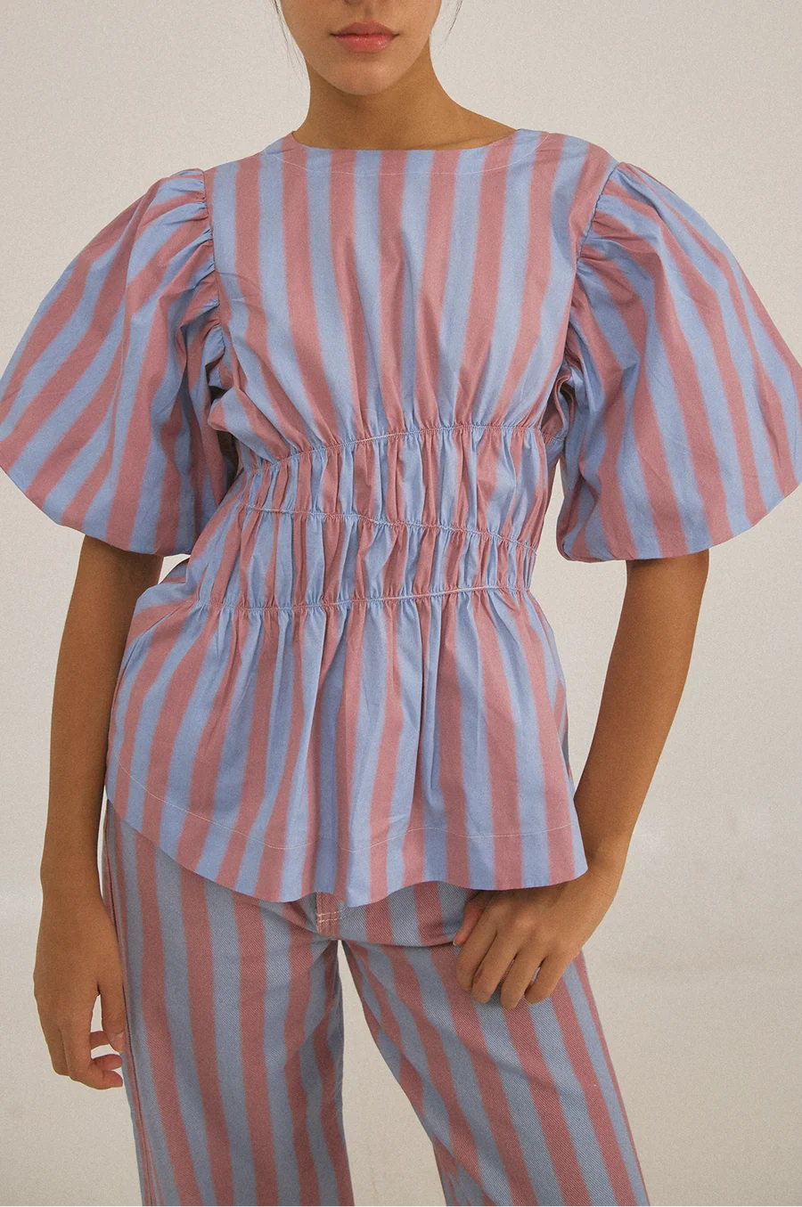 Sixxta Memoria Top in Sky Pink