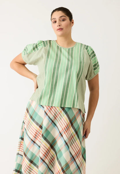 Nancybird Jolene Top in Green Stripe