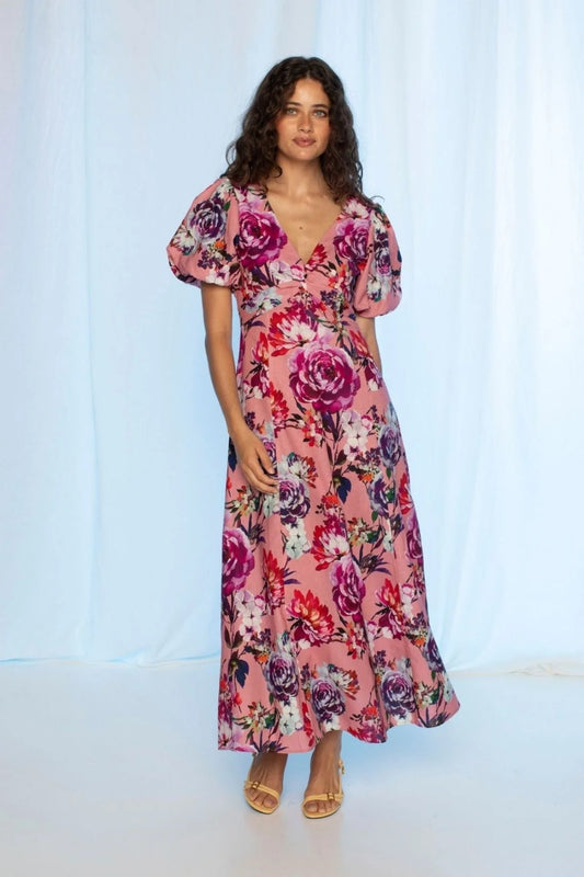 Kachel Penelope Dress in Lovers Floral Print