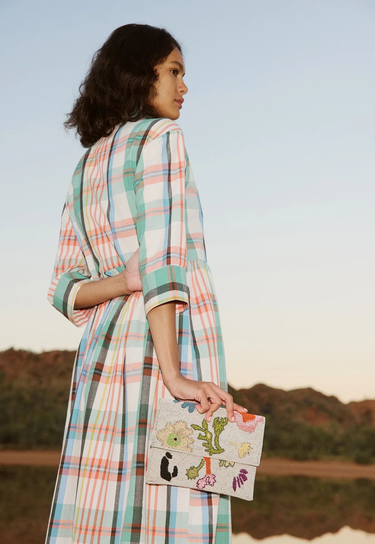Nancybird Fold Clutch in Watercolour