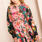 Kachel Sherri Tiered Maxi Shirt Dress in Multi