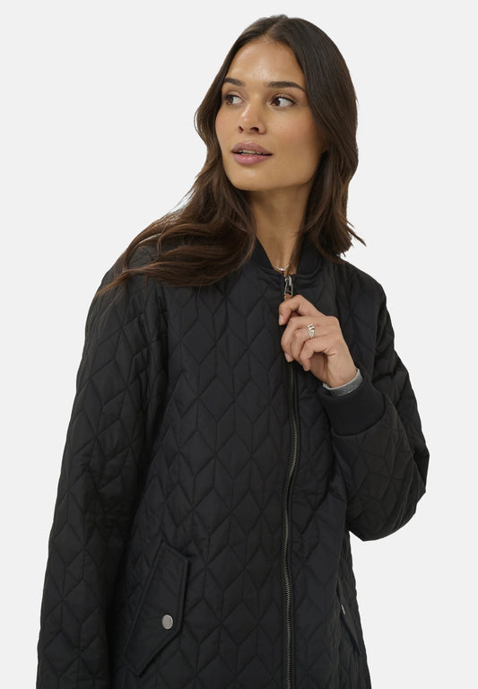 Kaffe KAlelia Long Quilt Jacket Black