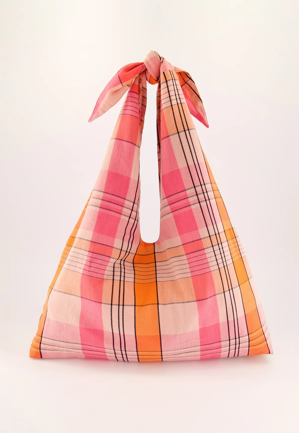 Nancybird Knot Bag in Pink Check