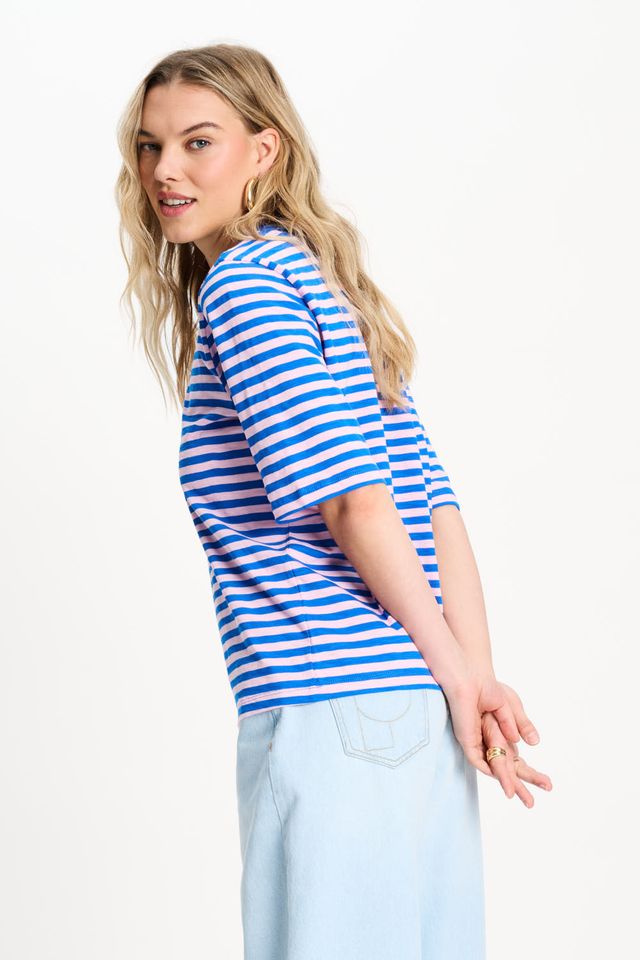 POM Amsterdam T-Shirt Striped Blue/Pink