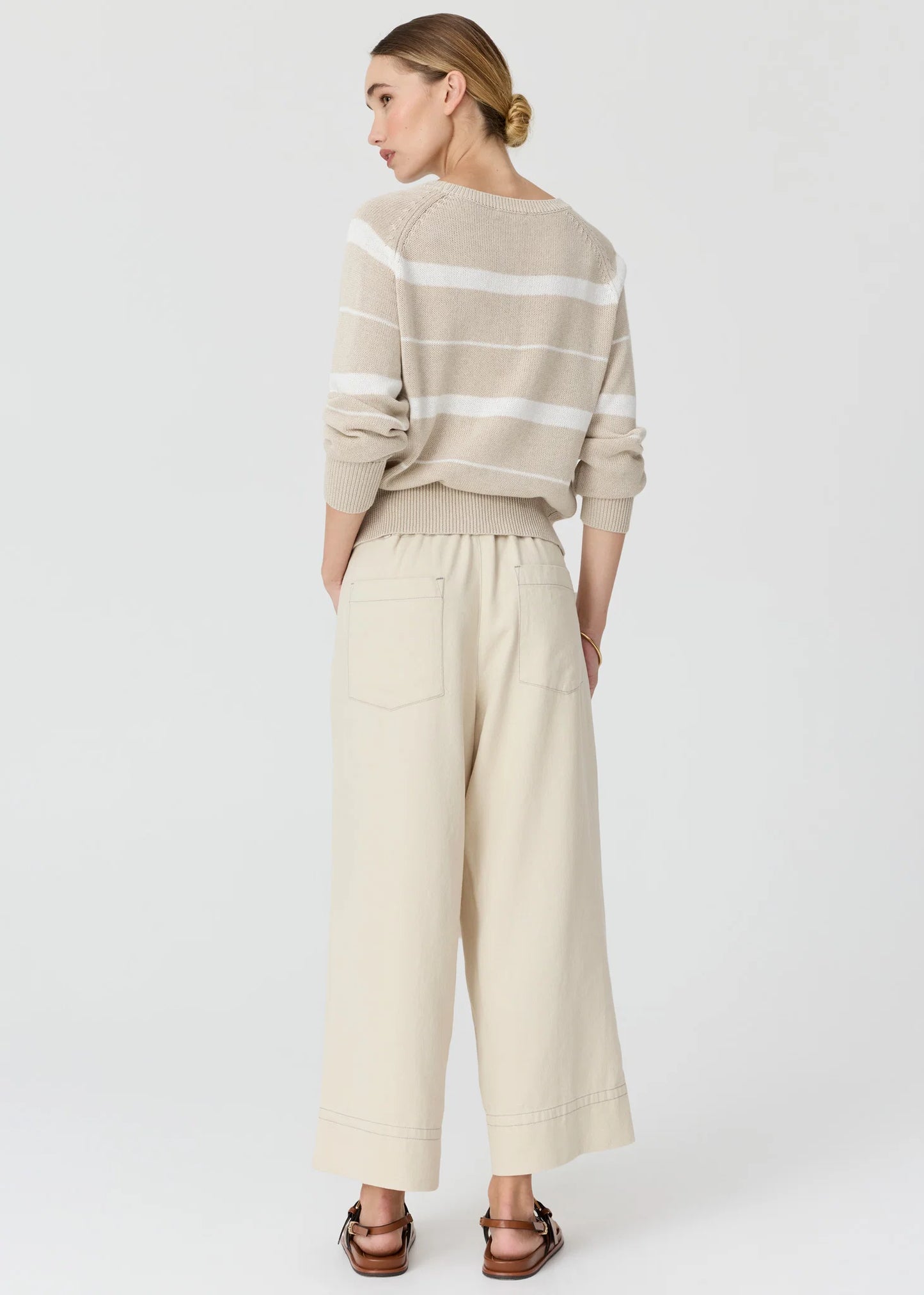 POL Anise Crop Pant Pebble