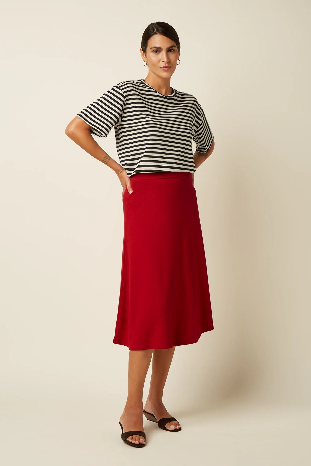 King Louie Boxy Top Chopito Black Stripe