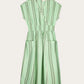 Nancybird Hana Wrap Dress in Green Stripe