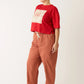 Nancybird Tasmin Boxy Tee in Red Vase