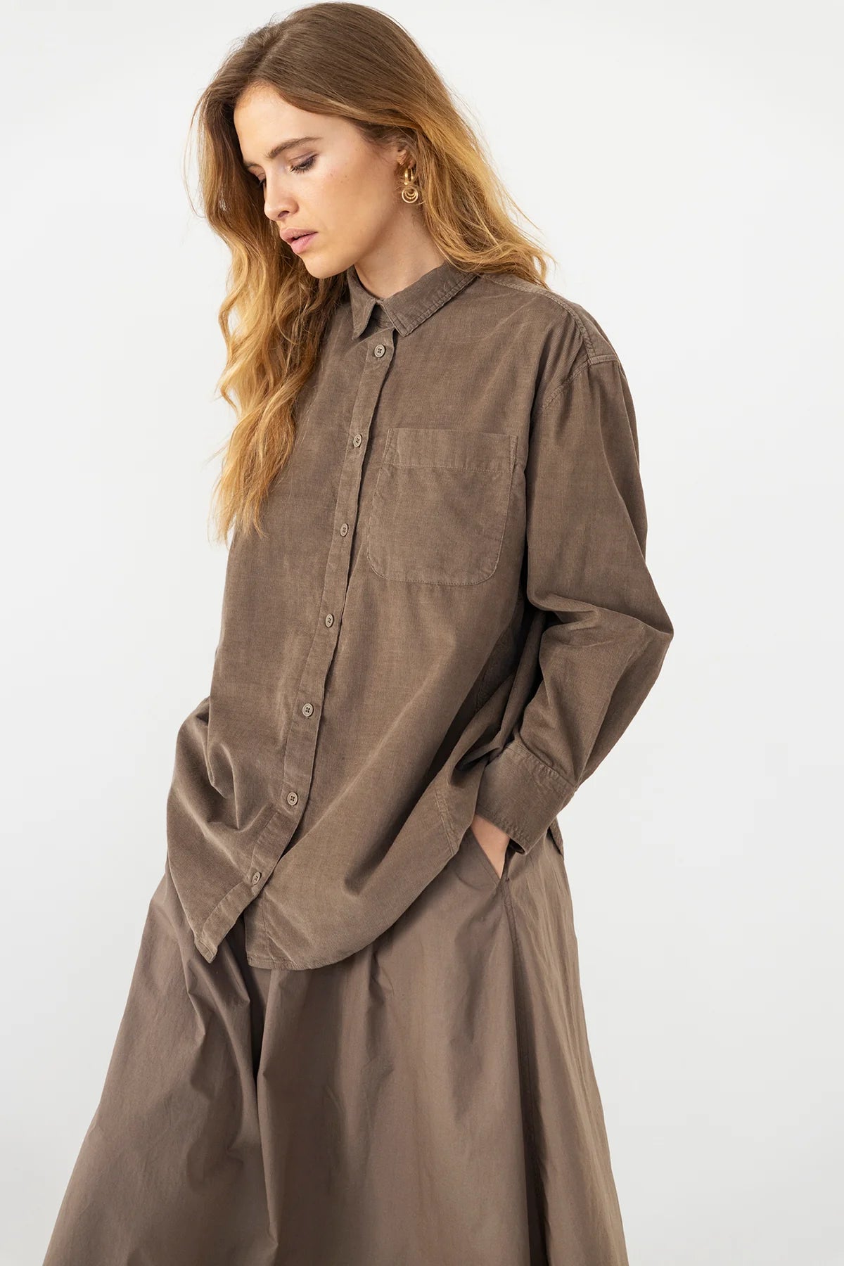 Project AJ117 Hamilton Woven Shirt Walnut