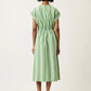 Nancybird Hana Wrap Dress in Green Stripe
