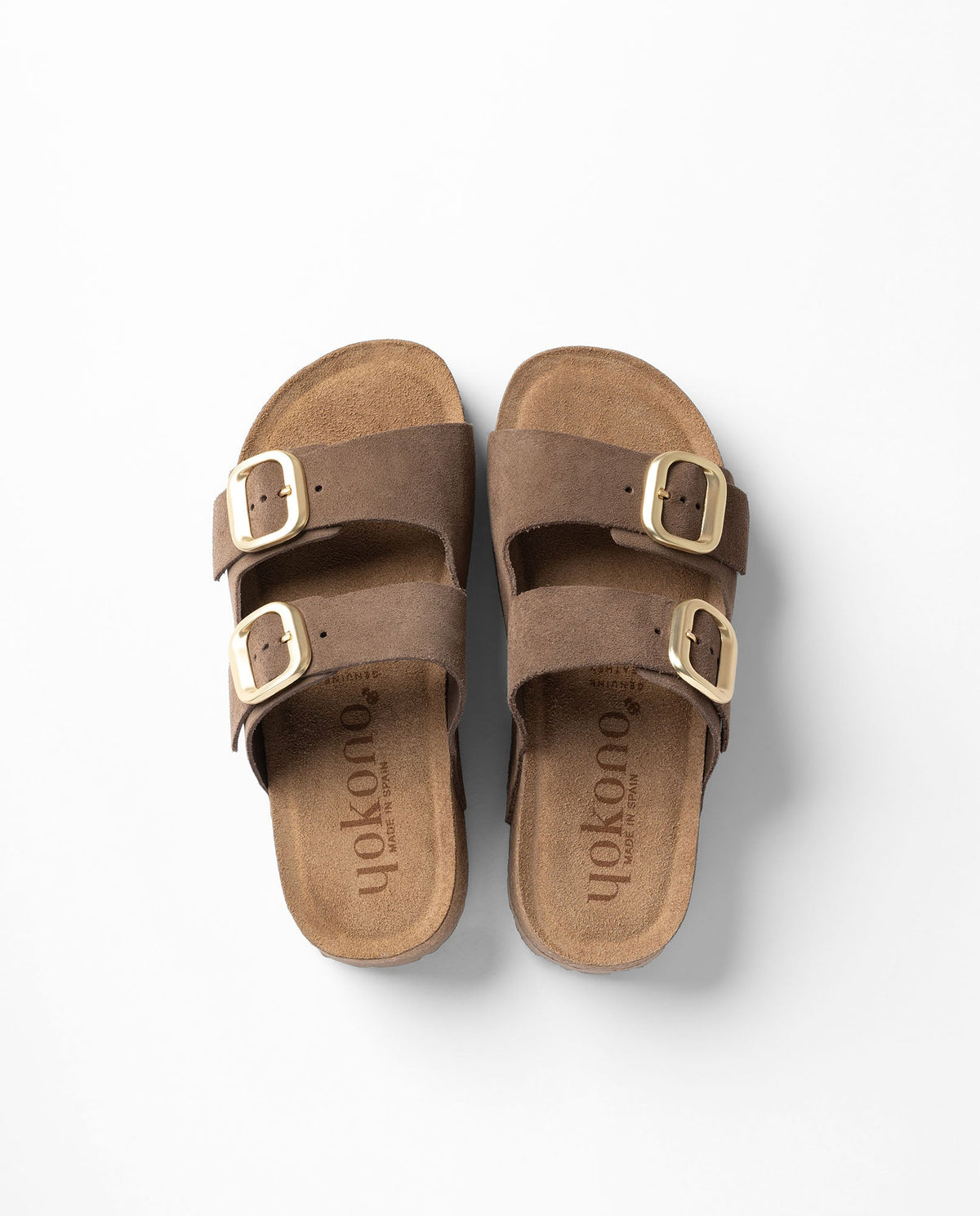 Yokono Wiwi 003 Platform Sandal in Dark Brown Suede