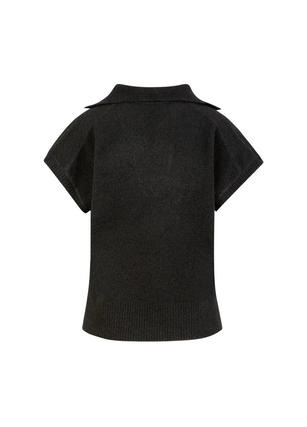 CC Heart Emerie Knit Polo Top Black