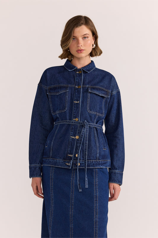 Staple the Label Lennox Denim Jacket in Indigo