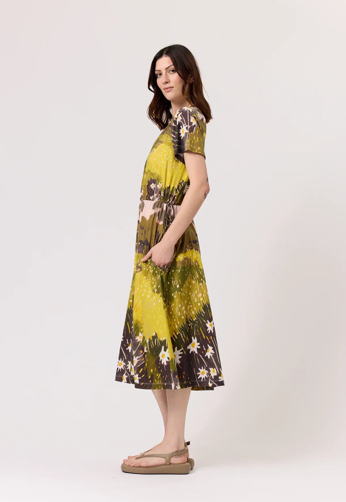 Nancybird Esti Tie Dress in Daisy Field