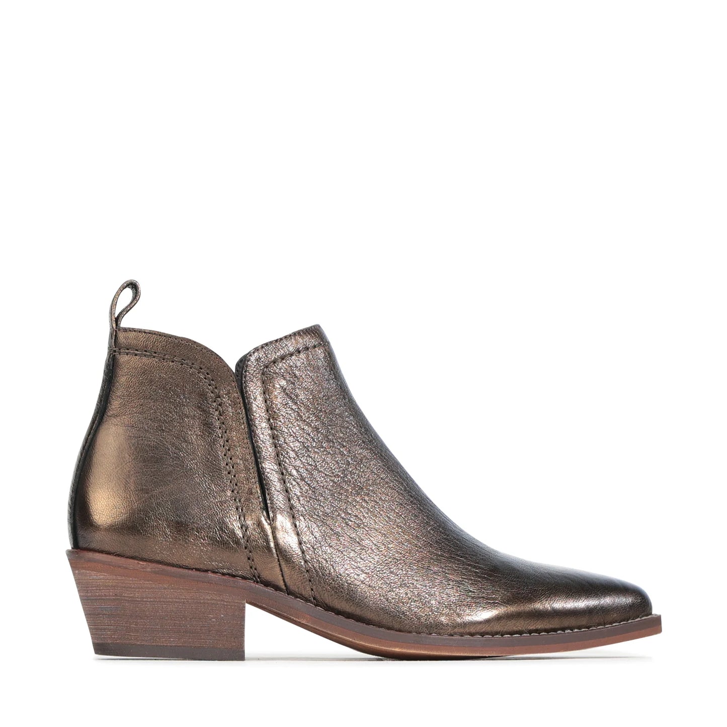 EOS Zenn Ankle Boot in Burnt Gold Metallic Leather