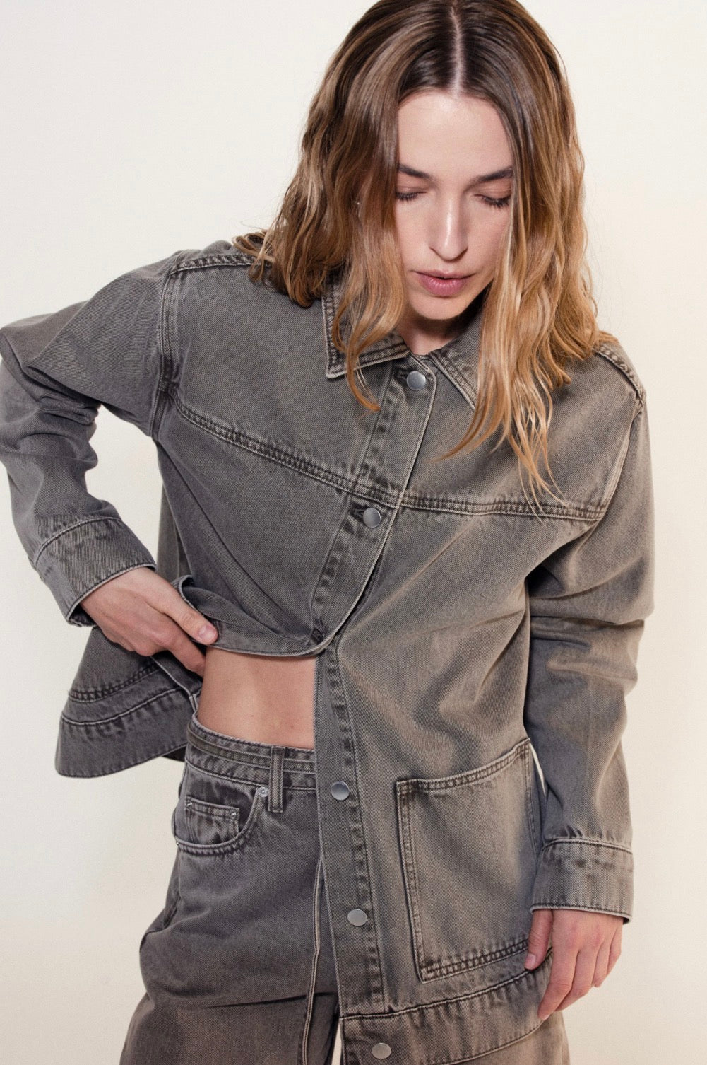 Nude Lucy Soren Denim Jacket in Stone