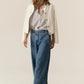 POL Carsen Crop Denim Pant in Light Wash