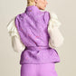 POM Amsterdam Quilted Vest in Purple