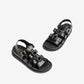 Yokono Tunez 255 Leather Sandal in Black
