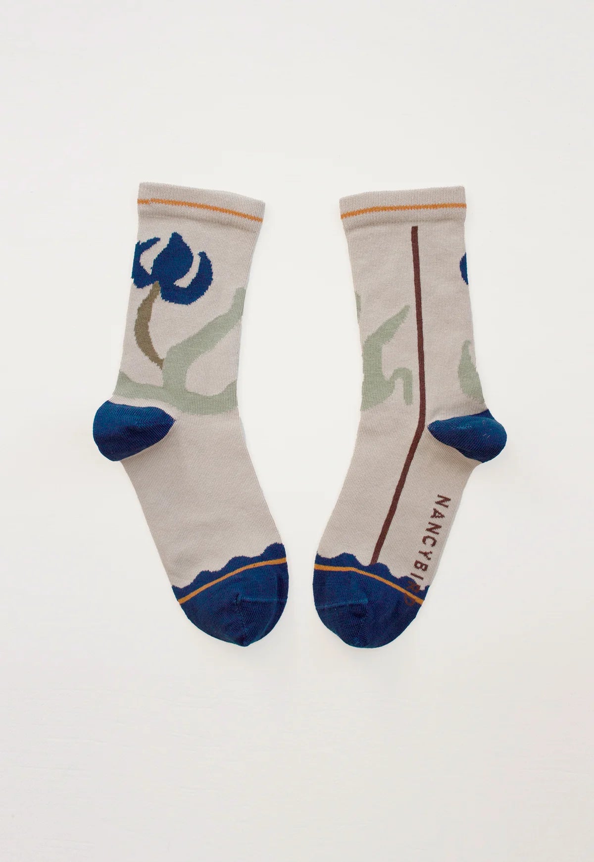 Nancybird Socks Blue Flower