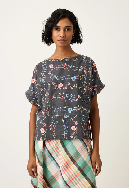 Nancybird Dolman Top in Watercolour Charcoal
