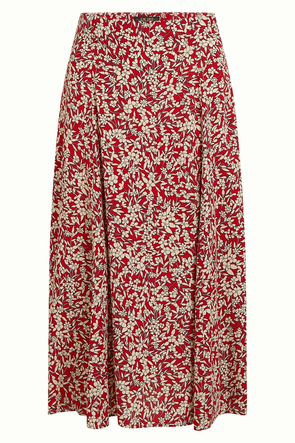 King Louie Laia Skirt Paradis in Chilli Red Floral