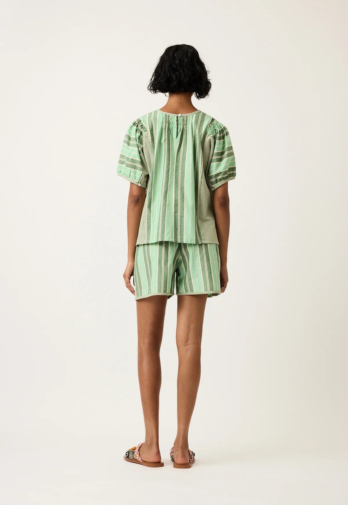 Nancybird Jolene Top in Green Stripe