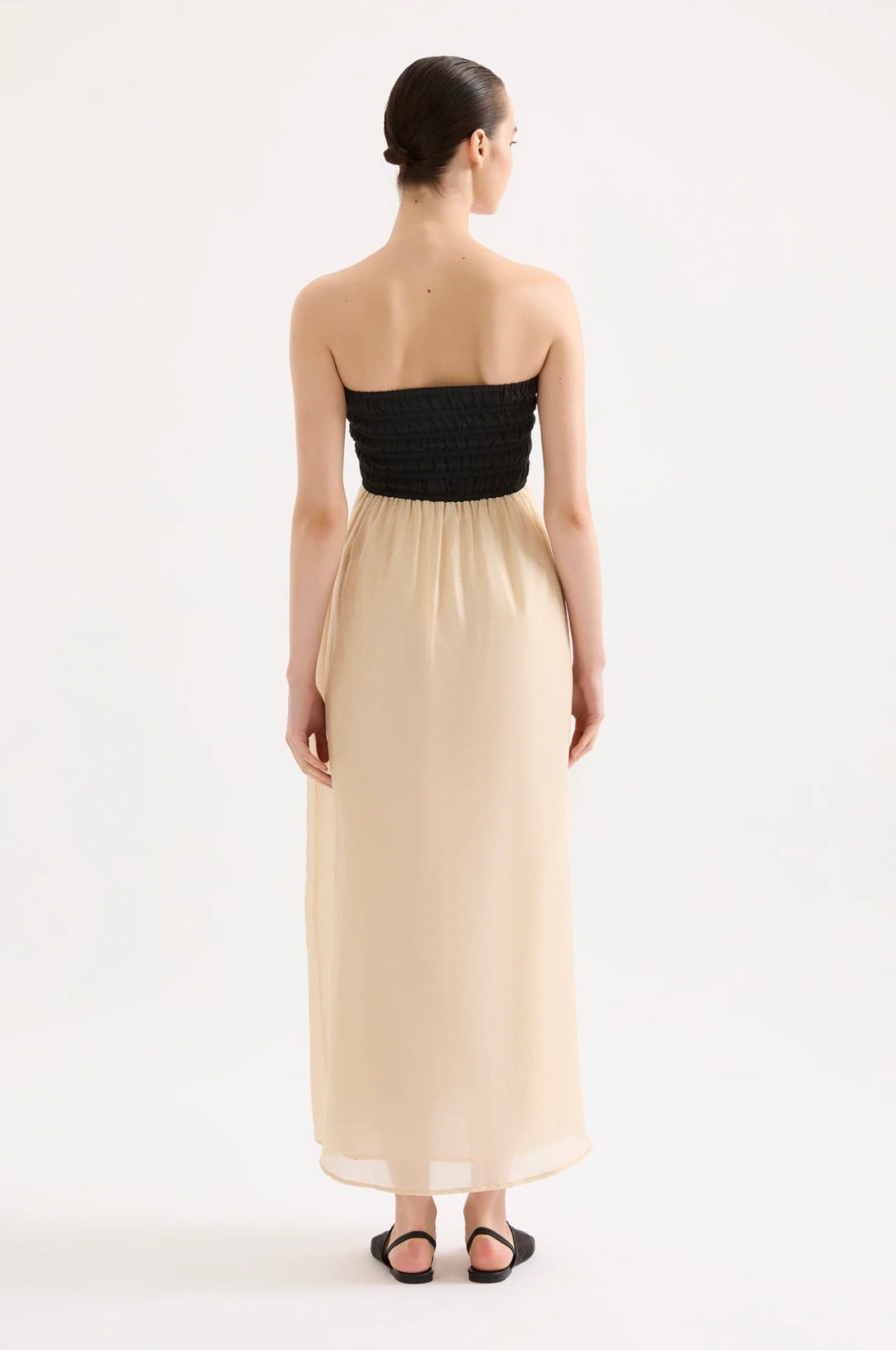 Nude Lucy Frances Shirred Maxi Dress