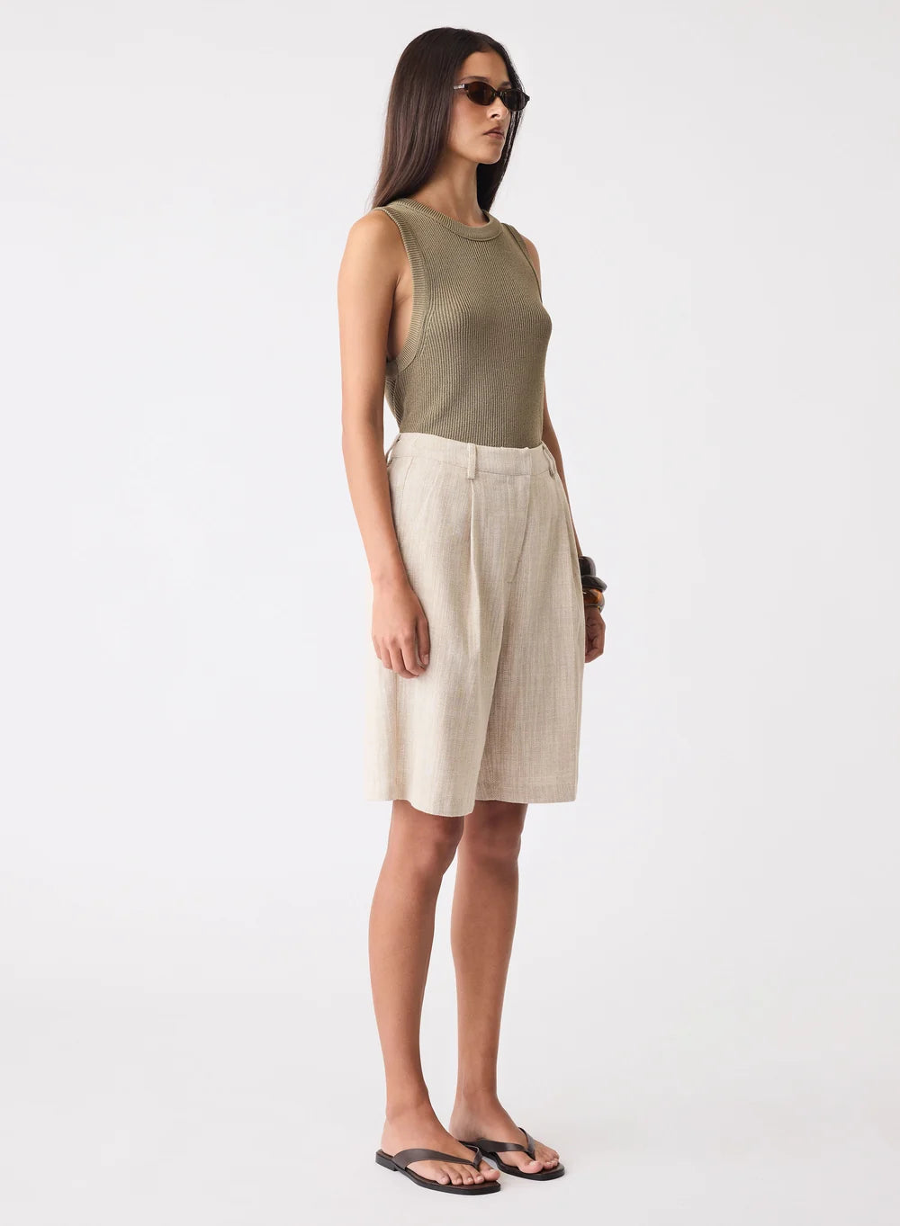 Esmaee Etch Bermuda Short in Sand